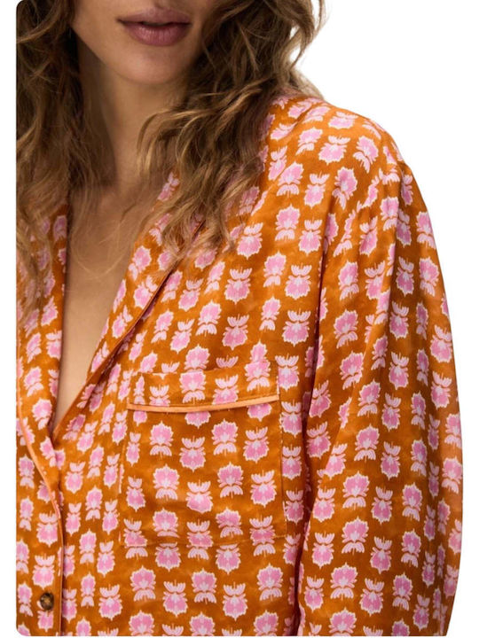 Long Sleeve Women's Shirt Orange