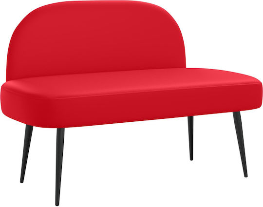Hocker Für Das Wohnzimmer Mit Rückenlehne Leder Rote 76x110x60cm