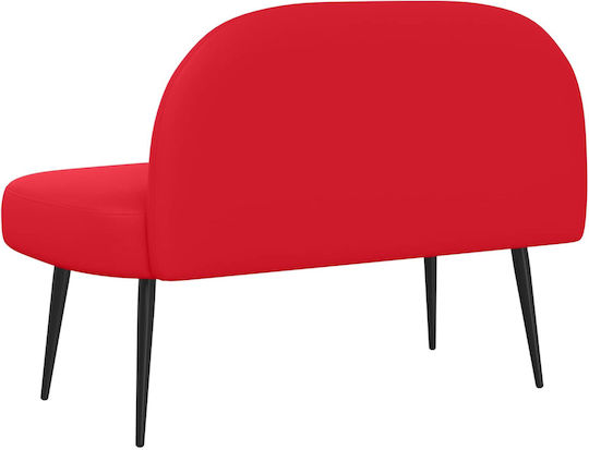 Hocker Für Das Wohnzimmer Mit Rückenlehne Leder Rote 76x110x60cm