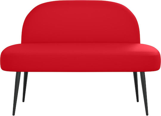 Hocker Für Das Wohnzimmer Mit Rückenlehne Leder Rote 76x110x60cm