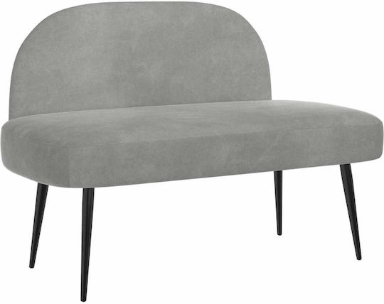 vidaXL Hocker Für Das Wohnzimmer Mit Leder Mit Offenem Grau 76x110x60cm