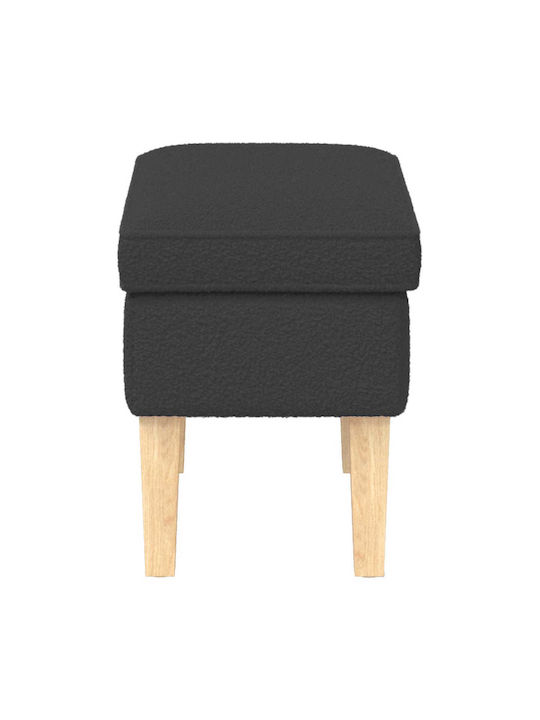 Fabric Upholstered Footstool Dark Gray 55x35x41cm