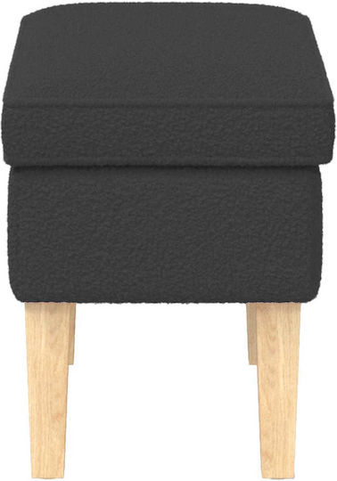 Stoff Fußhocker Dunkelgrau 55x35x41cm