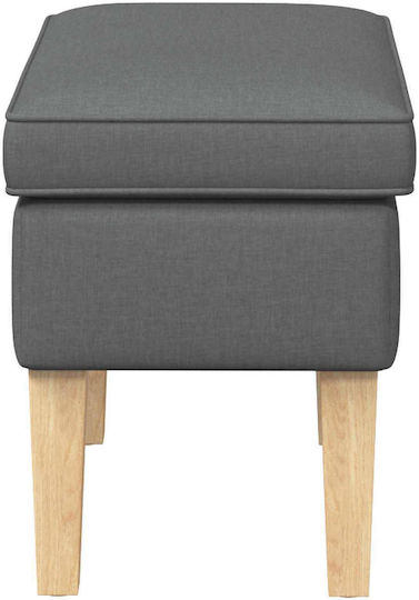 Stoff Fußhocker Dunkelgrau 55x35x41cm