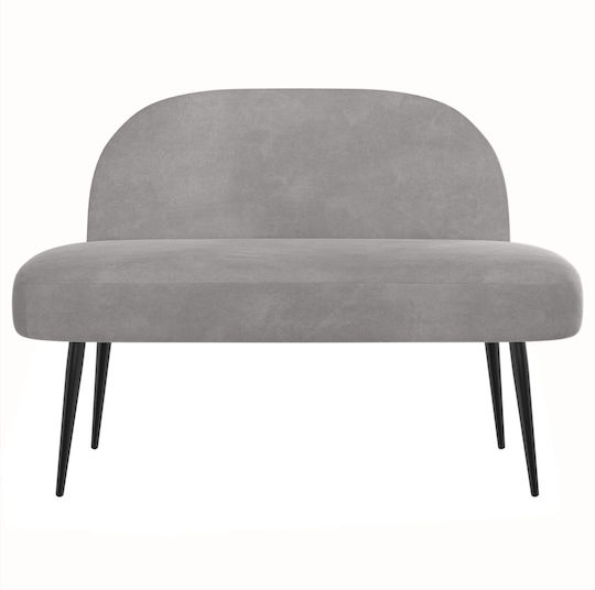 vidaXL Hocker Für Das Wohnzimmer Mit Leder Mit Offenem Grau 76x110x60cm