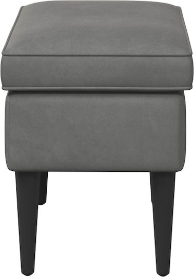 Samt Fußhocker Dunkelgrau 55x35x41cm