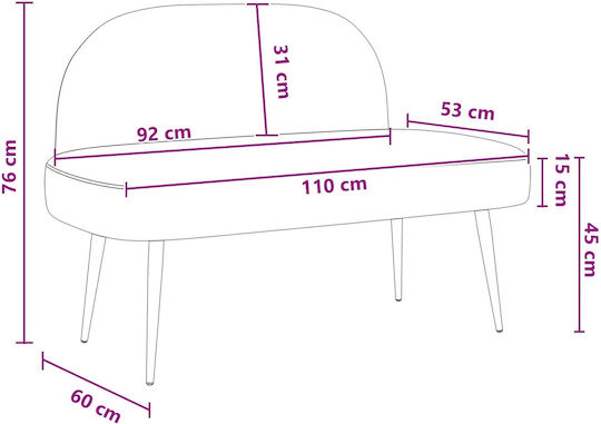 vidaXL Hocker Für Das Wohnzimmer Mit Leder Mit Offenem Grau 76x110x60cm