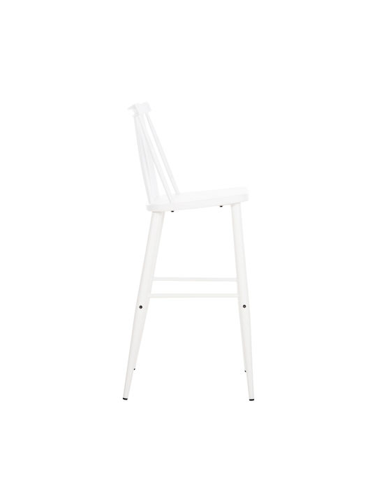 Bar Stool with Backrest from Polypropylene Vanessa White