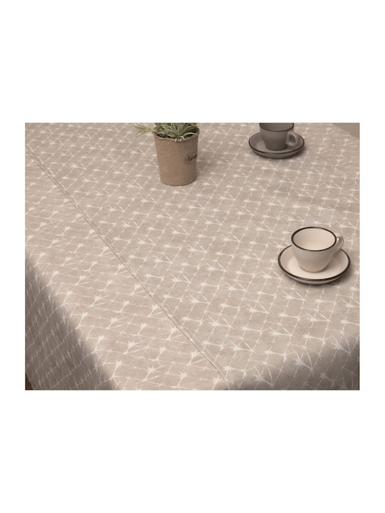 Viopros Tablecloth Myrto Beige 140x140cm