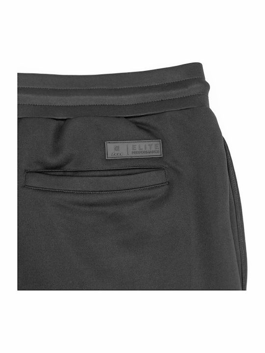 Men's Sweatpants Glossy with Elastic Black Fluo Yellow