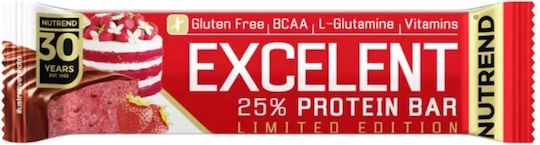 Nutrend Excelent Μπάρα με 24% Πρωτεΐνη & Γεύση Strawberry Cake 85gr
