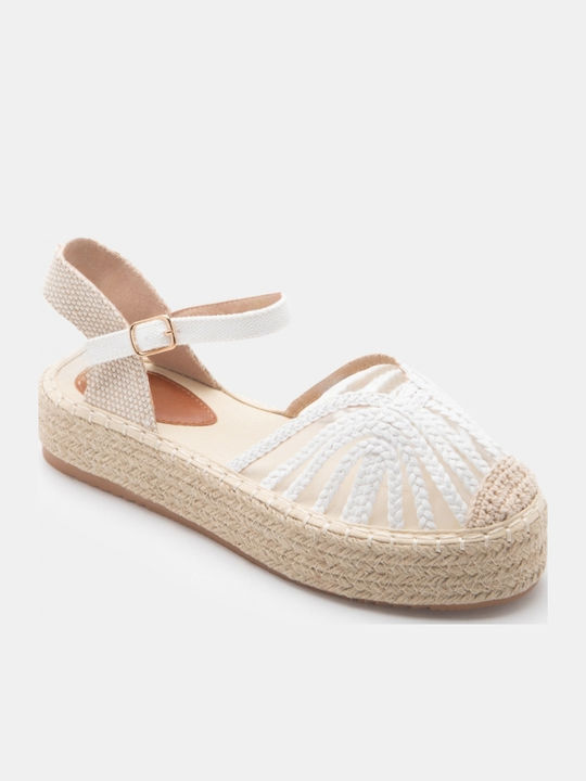 Women's Flat Sandals Flatforms White