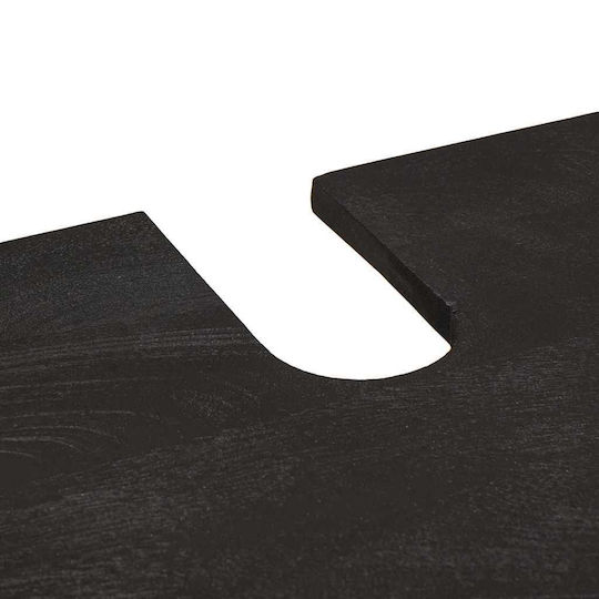 vidaXL Countertop with Sink, Mirror & Column L62xW58xH33cm Black