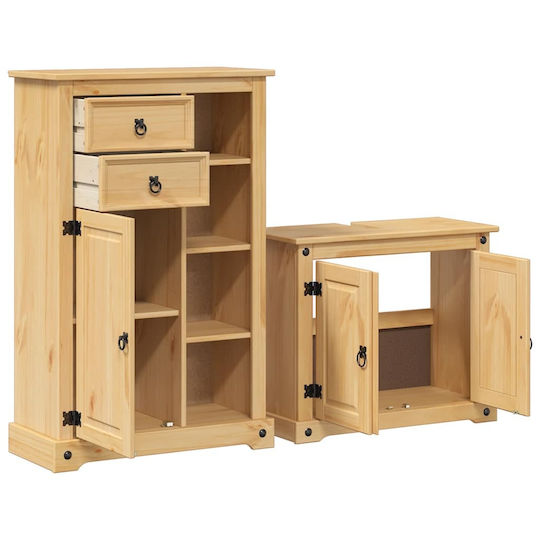 vidaXL Шкаф без Мивка Д70xШ33xВ110см & Cupboard Кафяв