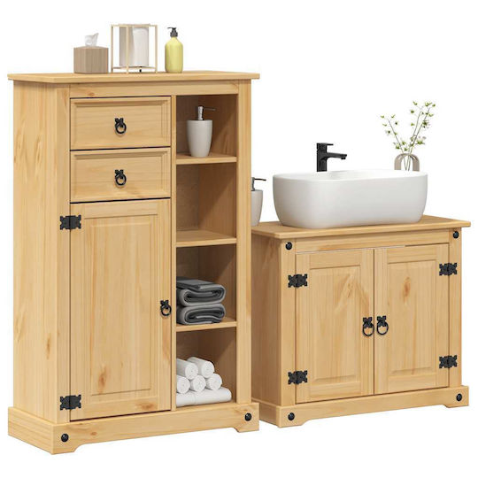vidaXL Шкаф без Мивка Д70xШ33xВ110см & Cupboard Кафяв