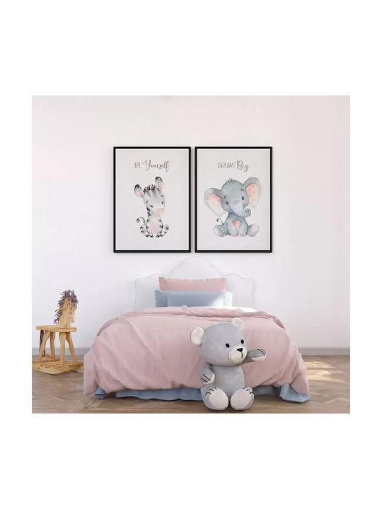 Kinder Wandkunst Elefantenbaby 40x50cm