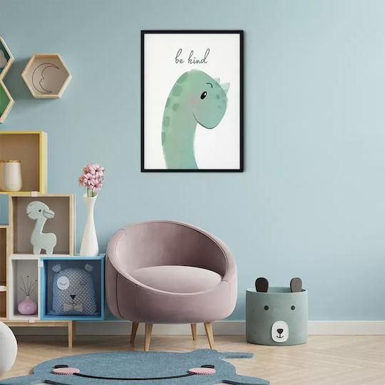 Kinder Wandkunst Mit Dinosaurier Be Kind 40x50cm