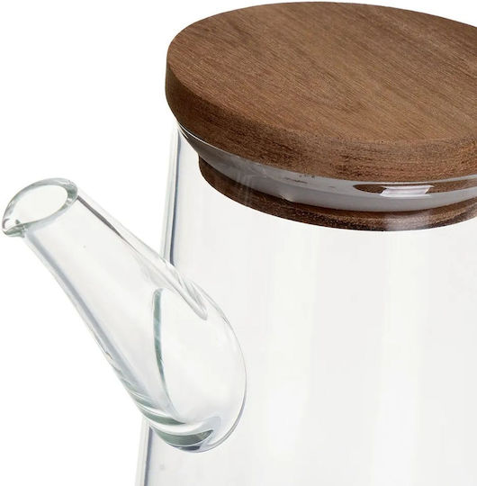 HowHomely Wooden Oil & Vinegar Dispenser Set with Flow 300ml