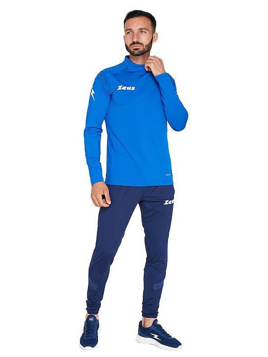 Athletic Long Sleeve Blouse Royal Blue