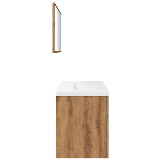 vidaXL Blat cu Lavoar L91xW18.5xH39.5cm Maro