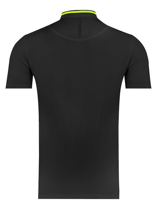Polo Αθλητική Μπλούζα Κοντομάνικη Black/fluo Yellow