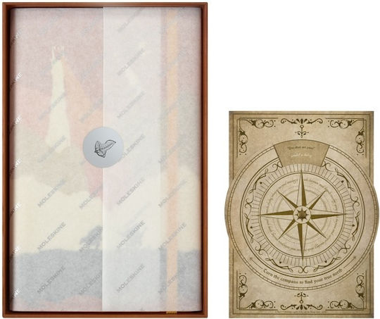 Moleskine Lord Rings Limited Edition Σημειωματάριο Ριγέ με Σκληρό Εξώφυλλο Πορτοκαλί