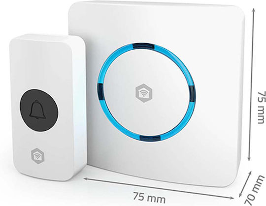 Nedis Ασύρματο Κουδούνι Πόρτας Wi-Fi Λευκό