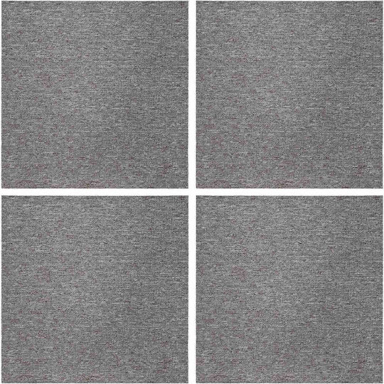 vidaXL Set Plastic Floor with 4 Tiles L50xW50cm Brown