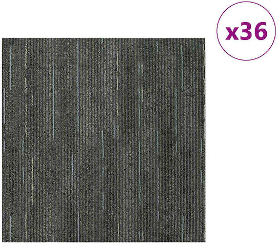 vidaXL Set Pardoseală Plastic cu 36 Plăci 50x50 cm Verde