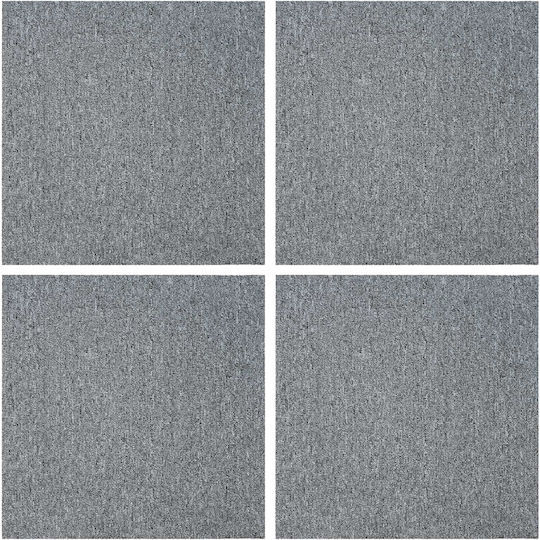 vidaXL Set Plastic Floor with 4 Tiles L50xW50cm Gray