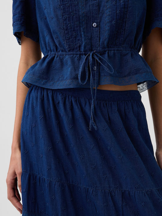 Maxi Damenröck Mittlere Indigo