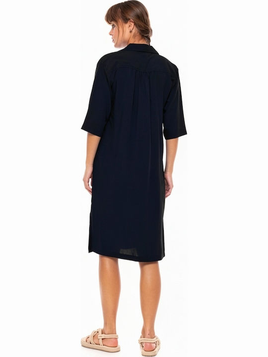 Pink Label Damen Kaftan Bademode Yacht Blau