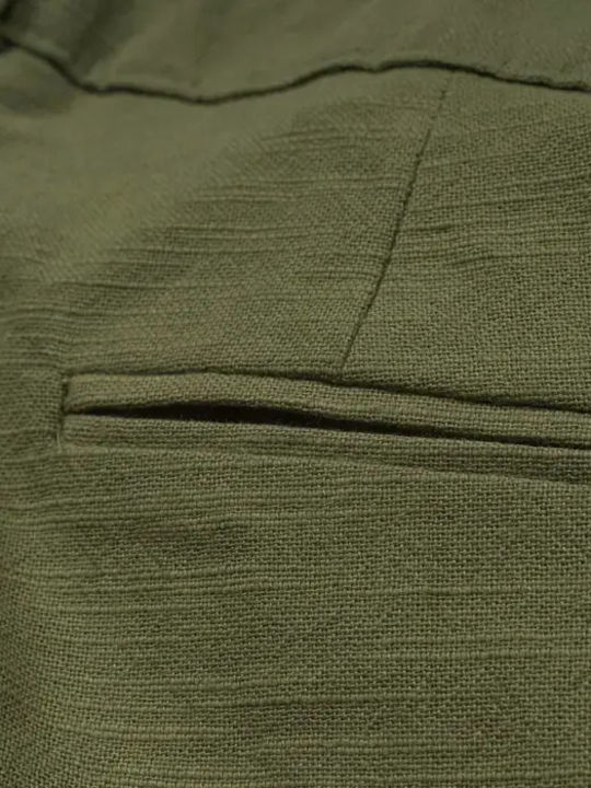 Παιδικό Παντελόνι Chino Λινό Χακί