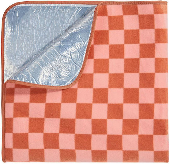 Get Together Pătură Picnic 'checkers' Roz Roz Poliester Lungime 200cm X Lățime 200cm X Înălțime 0,5cm