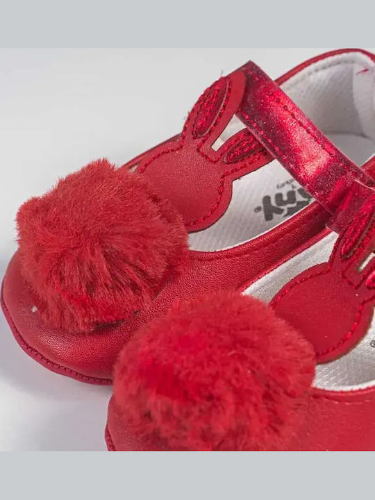 On Line Soft-Sole Baby Pumps Red