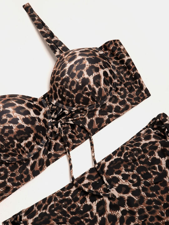 Σετ Μαγιό Plus Size Ψηλόμεσο Μπανέλα Animal Print Μέγεθος 3xl Animal Σετ Μαγιό Plus Size Ψηλόμεσο Μπανέλα Animal Print Μέγεθος 3xl Animal