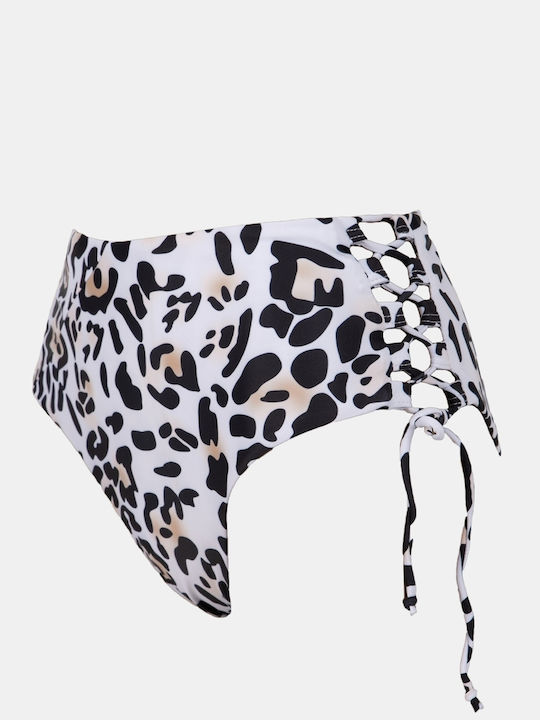 Set Bikini Strapless Tierdruck Hohe Taille Größe M Animal