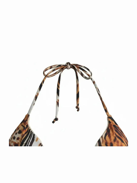 Topuri De Bikini Triunghi Animal Print Maro