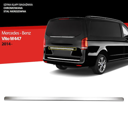 Stainless Steel Chrome Tailgate Trim Strip Mercedes Vito W447 From 2014