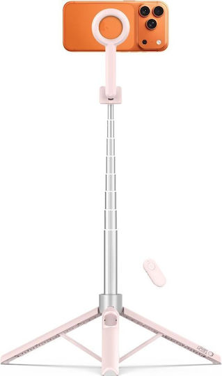 Tech-protect L10s Magsafe Bluetooth Selfie Stick Tripod Pink Grey