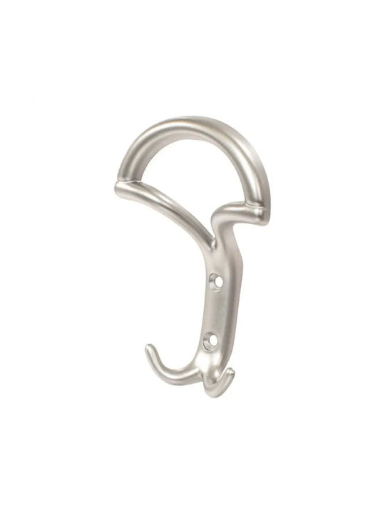 X-IT Wall Hanger 3 Hooks Silver