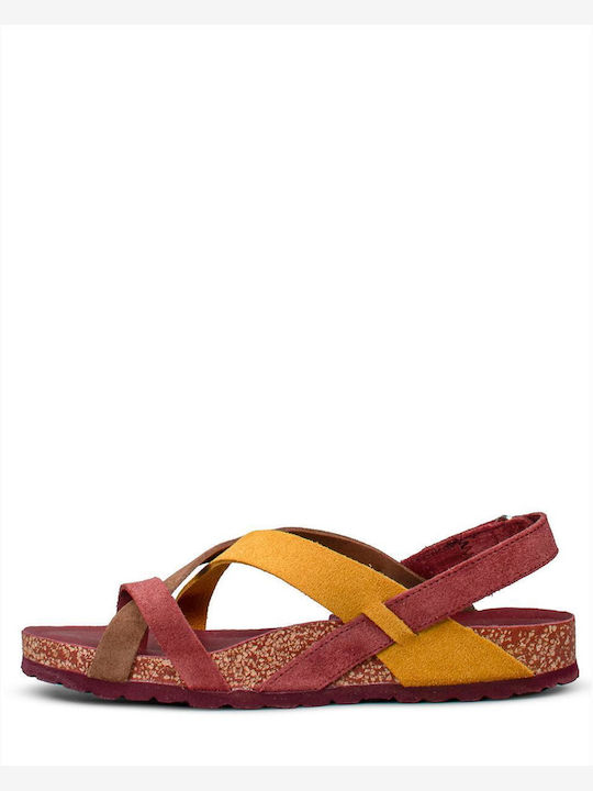 Damen Flache Rote Sandalen