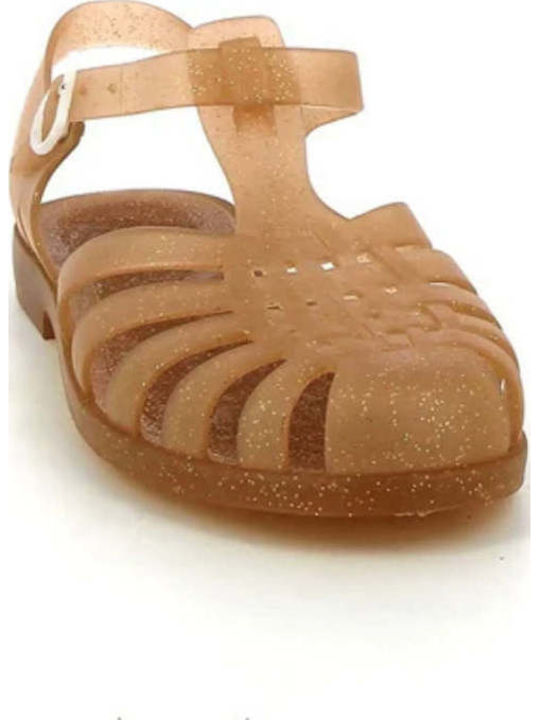 Women's Beach Shoes Beige Sunmif Mat Crepe Pail-1