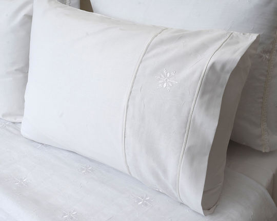 Viopros Super-Double Bed Sheets Set 4 Pieces 240x260cm White Viopros Super-Double Bed Sheets Set 4 Pieces 240x260cm White