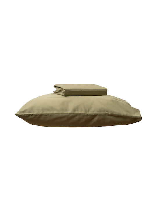 Anna Riska Σεντόνι Μονό 170x275εκ. Khaki Green