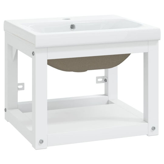 vidaXL Πάγκος με Νιπτήρα Μ40xΒ38xΥ31cm Λευκός