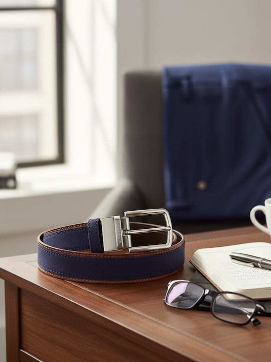 Men's Belt Leather Double Sided Brown