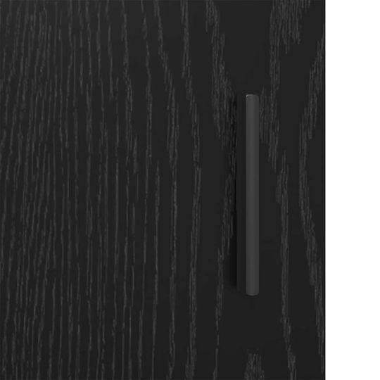 vidaXL Waschtisch mit Waschbecken, Spiegel & Säule L80xB33xH60cm Black Oak