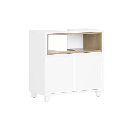 SoBuy Πάγκος με Νιπτήρα Μ60xΒ30xΥ61cm White