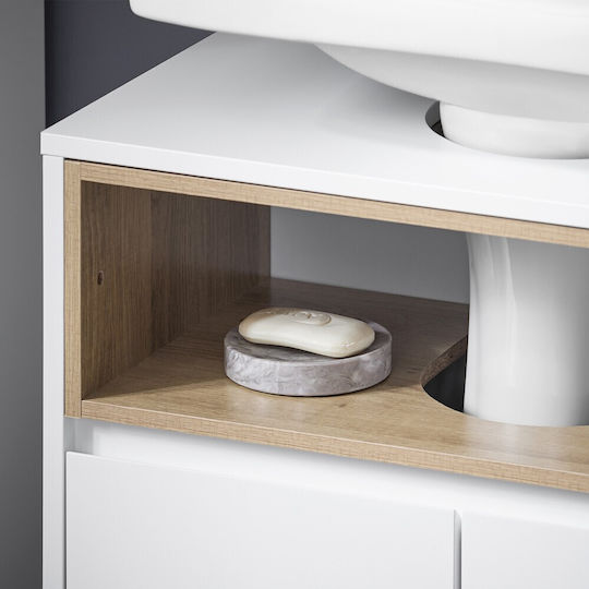 SoBuy Πάγκος με Νιπτήρα Μ60xΒ30xΥ61cm White